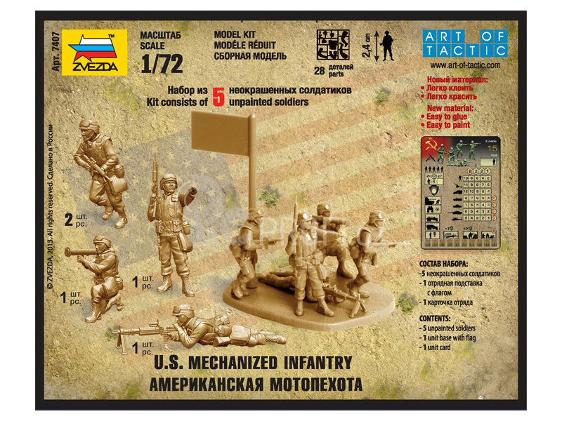 Zvezda figurky Americká pěchota (1:72)