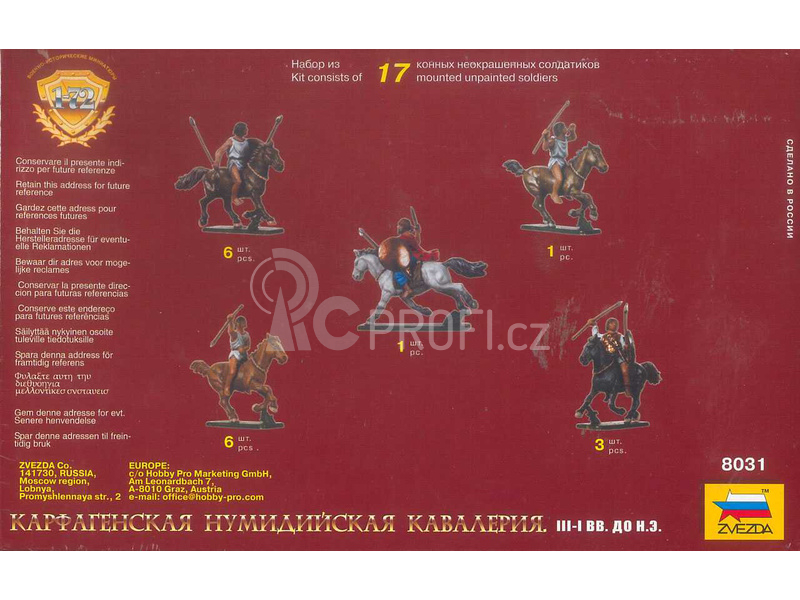Zvezda figurky Carthagenian Numidian Cavalry (1:72)