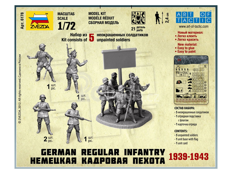 Zvezda figurky German Regular Infantry 1939-43 (1:72)