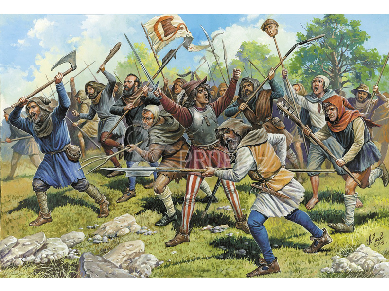 Zvezda figurky Medieval Peasant Army (1:72)