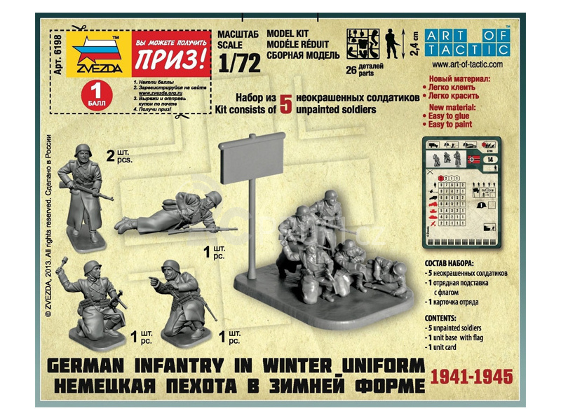 Zvezda figurky - německá pěchota (zimní uniforma) (1:72)