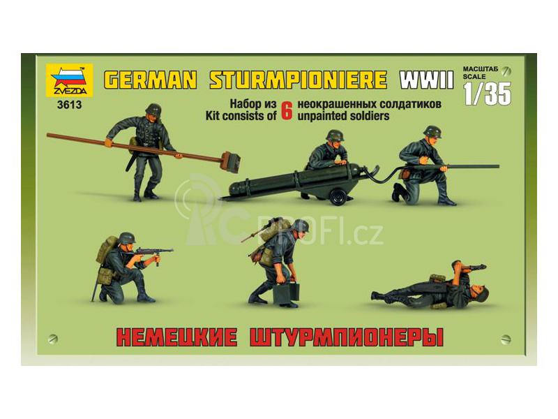 Zvezda figurky - němečtí ženisté WWII - reedice (1:35)