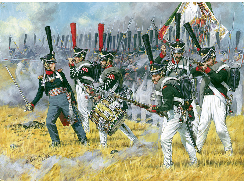 Zvezda figurky Russian Heavy Infantry Grenadiers 1812-1815 (1:72)