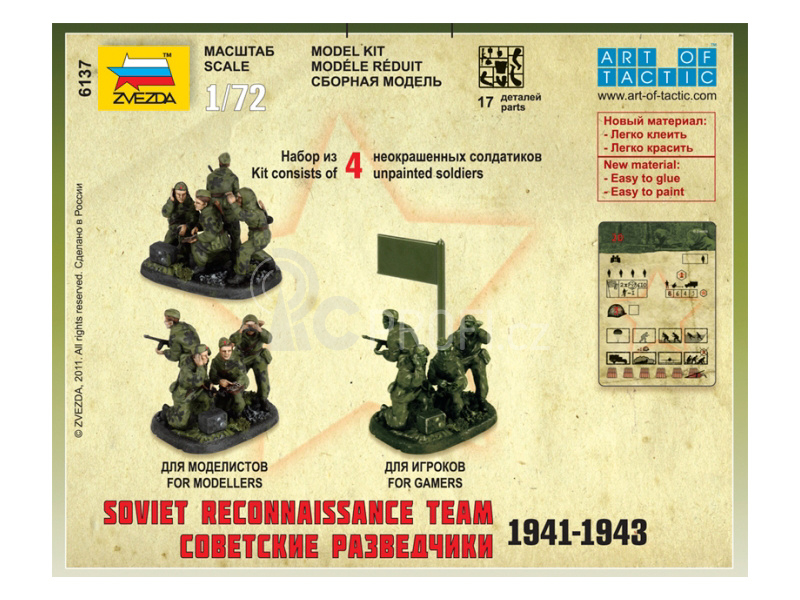 Zvezda figurky - sovětský průzkumný tým (1:72)