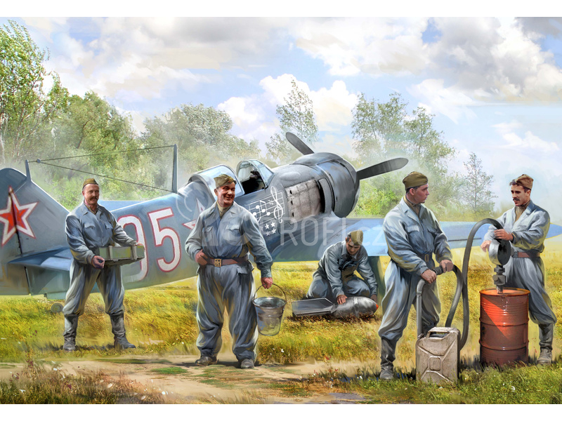 Zvezda figurky Soviet airforce ground crew (1:72)