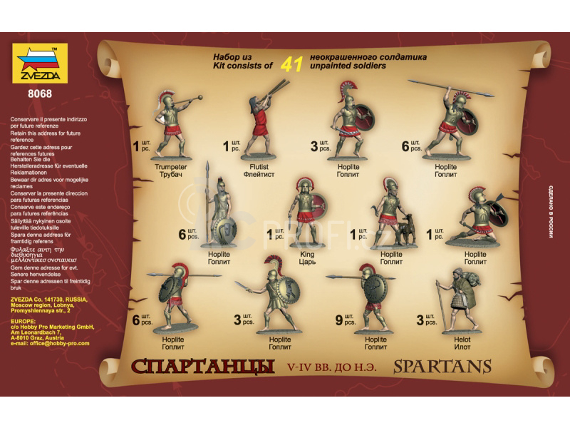 Zvezda figurky Spartiates (1:72)