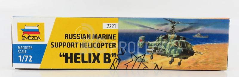 Zvezda Helicopter Helix B Military Russian Marine Support 1:72 /