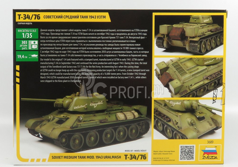 Zvezda Kampfpanzer T34-76 Soviet Medium Tank 1943 1:35 /