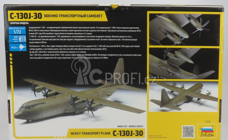 Zvezda Lockheed martin C-130j-30 Airplane Military Heavy Transport Plane 1954 1:72 /