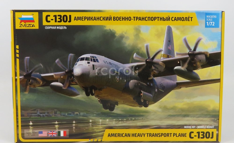 Zvezda Lockheed martin C-130j Airplane Military American Heavy Transport Plane 1954 1:72 /