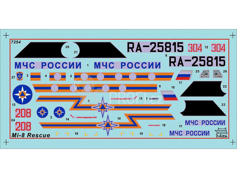 Zvezda Mil Mi-8 záchranářská verze (1:72)
