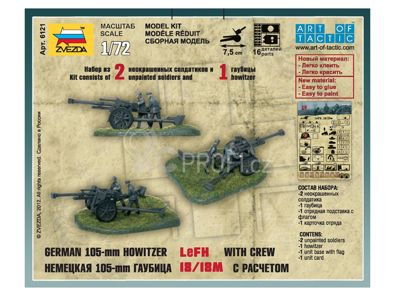 Zvezda německá houfnice leFH-18 (1:72)