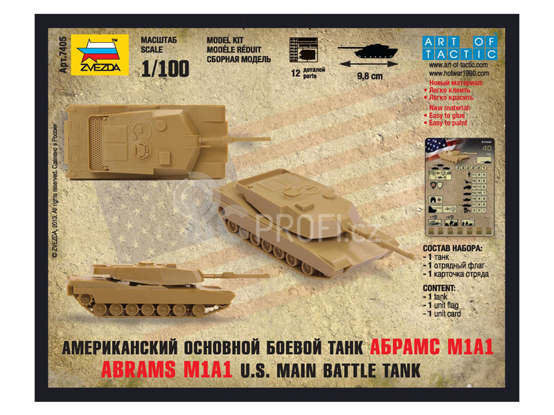 Zvezda Snap Kit - Abrams M1 A1 (1:100)