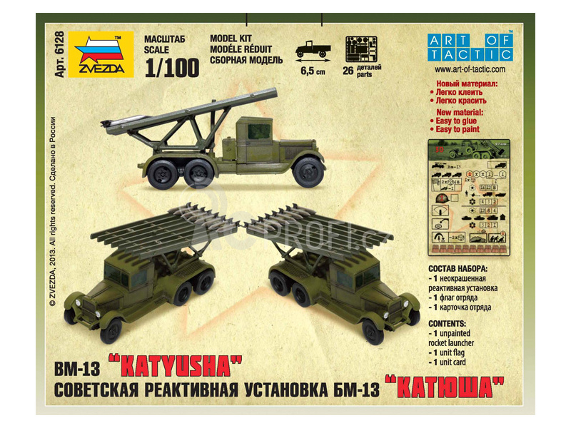 Zvezda Snap Kit - BM-13 Kaťuša (1:100)