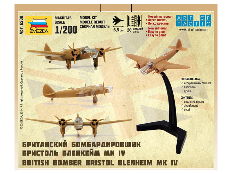 Zvezda Snap Kit - Bristol Blenheim IV (1:200)