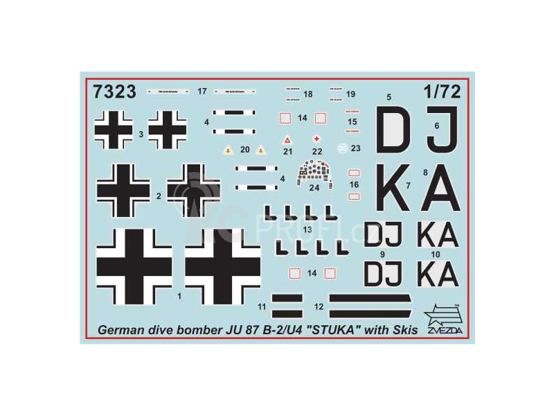 Zvezda Snap Kit Junkers JU-87B-2/U4 Stuka with skis (1:72)