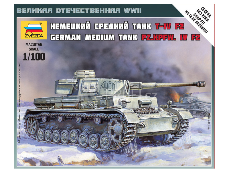 Zvezda Snap Kit - Panzer IV Ausf.H (1:100)