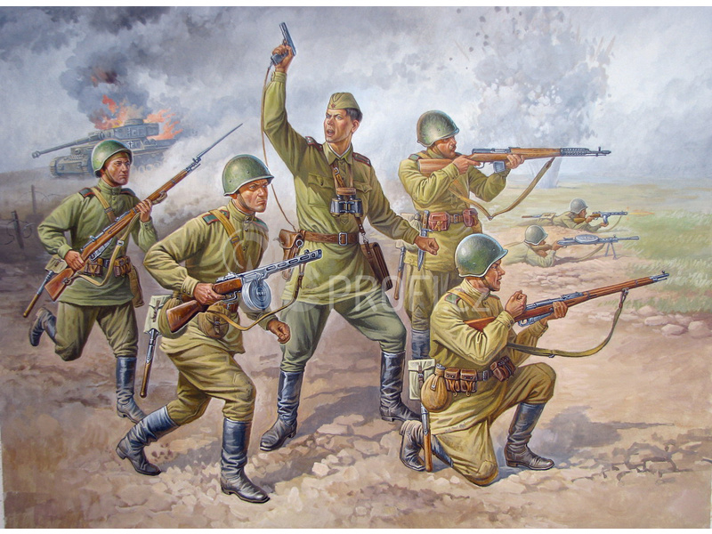 Zvezda sovětská pěchota WWII (1:72)