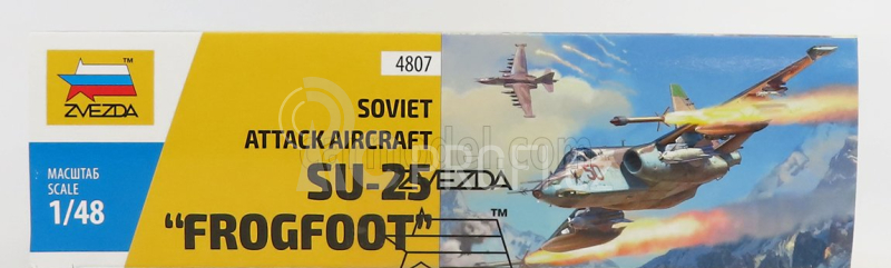 Zvezda Sukhoi Su-25 Frogfoot Airplane Military 1981 1:48 /