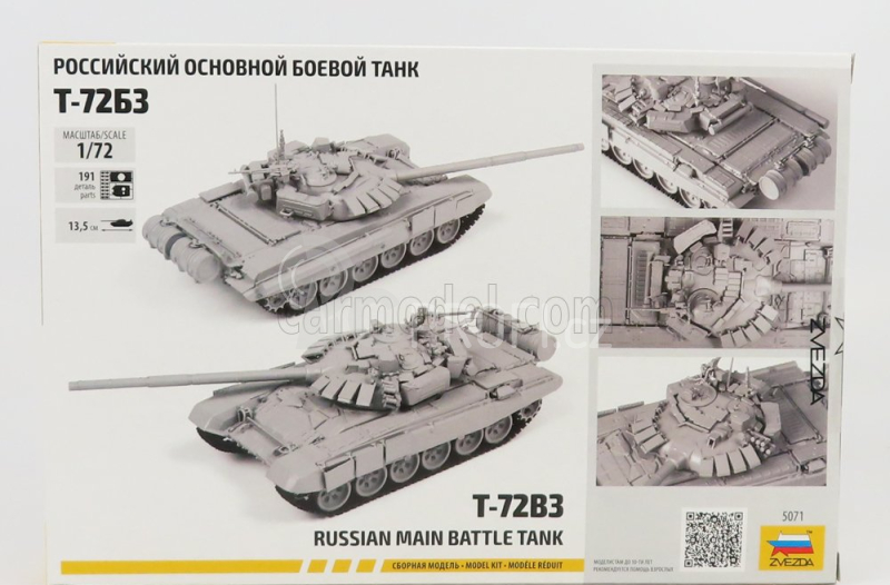 Zvezda Tank T-72b3 Russian Main 1945 1:72 /