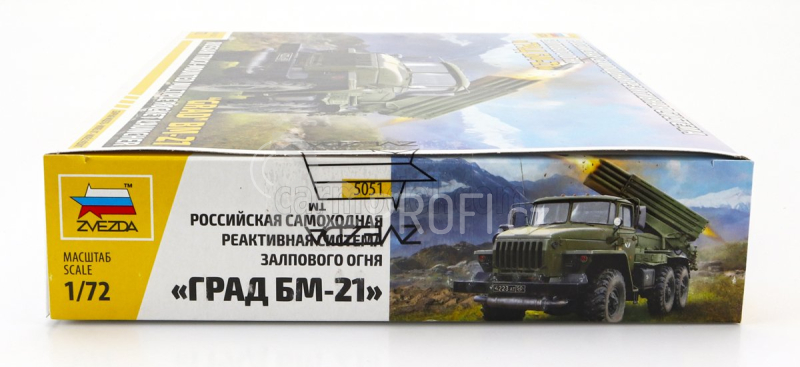 Zvezda Truck Grad Bm-21 Russian Mounted Multiple Rocket Launcher Lancia Missili 1:72 /