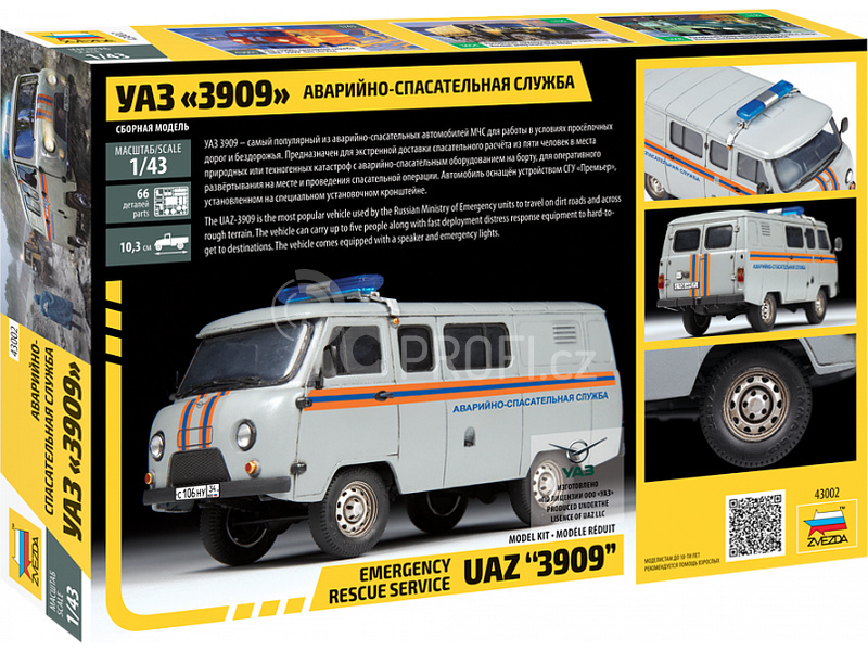 Zvezda UAZ 3909 Emergency Service (1:43)