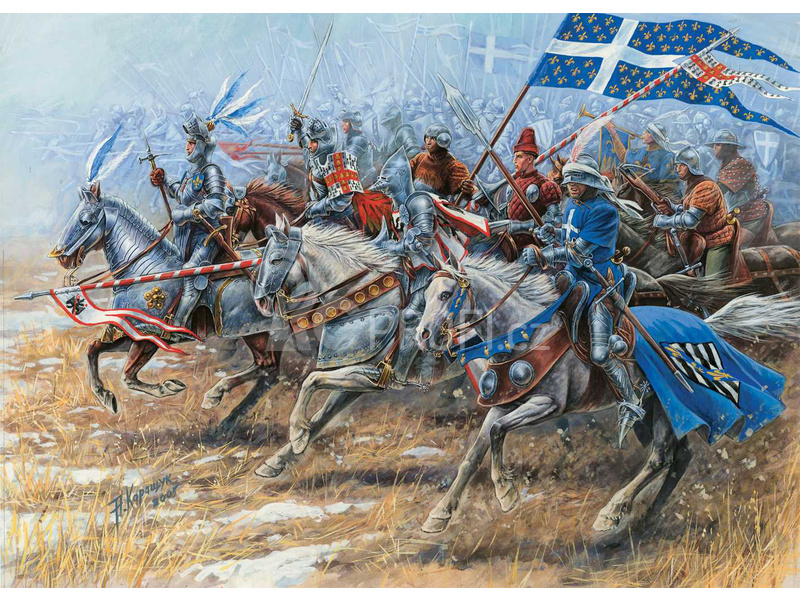 Zvezda Wargames (AoB) figurky - French Knights (1:72)