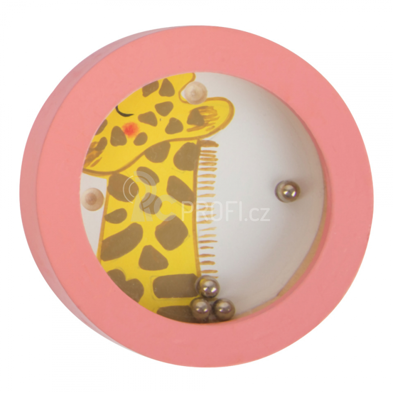 Zvířátkový minilabyrint s kuličkou 1 ks žirafa