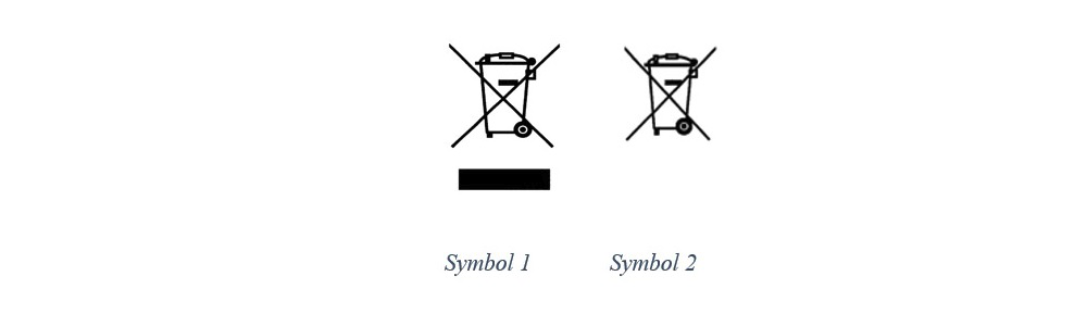 Symboly - elektroodpad nepatří do popelnice