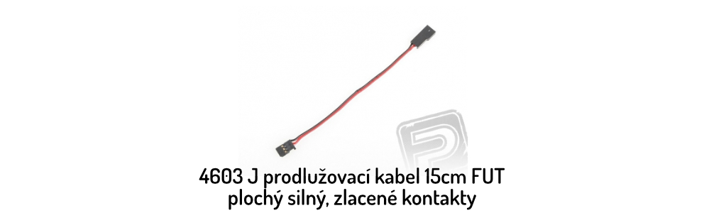 4603 J prodlužovací kabel 15cm FUT plochý silný, zlacené kontakty